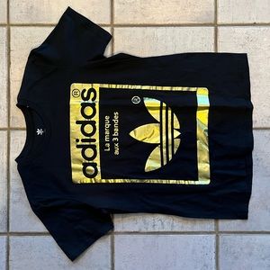 Men’s Adidas Trefoil Black and Gold T-Shirt